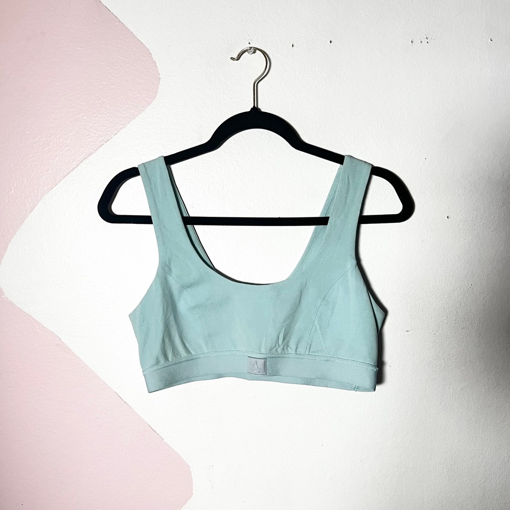 Anthropologie LyreBird Sports Bra Large Blue Activewear Lounge Comfy